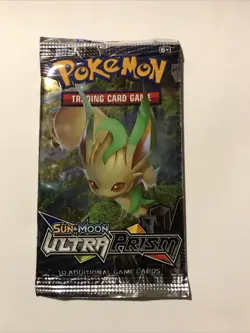 Pokemon Sun & Moon Ultra Prism Booster Pack 10 Cards Leafeon English - Image 1