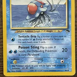 Tentacruel 10/18 2001 Southern Islands Pokemon Card Vintage WotC Promo - Image 4