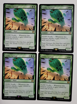 Magic MTG Final Fantasy Jumbo Cactuar 0191 x4 Playset Non Foil Rare - Image 1