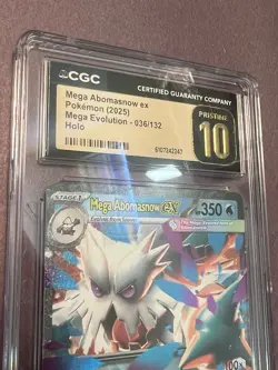 Pokemon TCG Mega Abomasnow EX Card 36/132 Mega Evolution Holo CGC PRISTINE 10 - Image 2