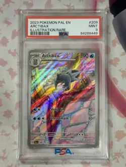 2023 POKEMON PAL EN-PALDEA EVOLVED ILLUSTRATION RARE #209 ARCTIBAX PSA 9 - Image 3