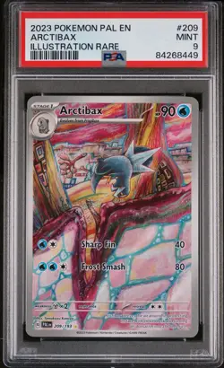 2023 POKEMON PAL EN-PALDEA EVOLVED ILLUSTRATION RARE #209 ARCTIBAX PSA 9 - Image 4