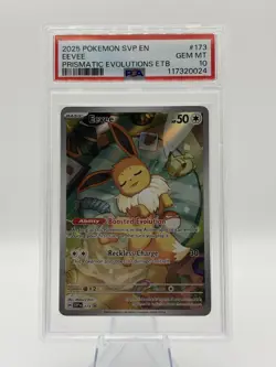 Pokemon TCG Prismatic Evolutions Eevee Black Star Promo #173 PSA 10 - Image 1