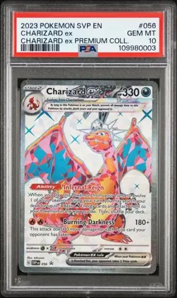 2023 POKEMON SVP EN-SV BLACK STAR PROMO #056 CHARIZARD EX PSA 10 - Image 1