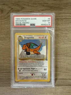 1999 Pokemon WOTC Movie Promo Dragonite #5/53 PSA 10 - Image 1