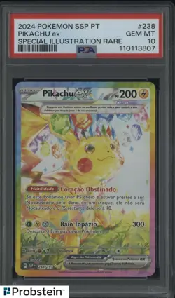 2024 Pokemon Surging Sparks PT #238 Pikachu ex Special Illustration PSA 10 - Image 1