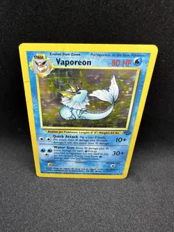 Pokemon Vaporeon Holo 12/64 Jungle WOTC Vintage 1999 - Image 2