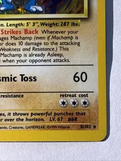 Pokemon Machamp 1st Edition Holo Base Set 8/102 Holo Rare 1999 WOTC - Image 4