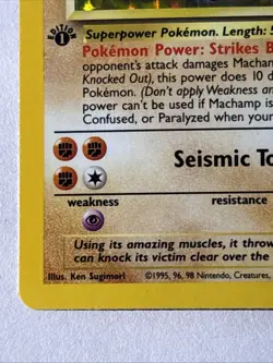 Pokemon Machamp 1st Edition Holo Base Set 8/102 Holo Rare 1999 WOTC - Image 5