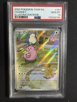 2024 Pokemon Twilight Masquerade Chansey 187/167 Illustration Rare PSA 10 - Image 1