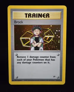 Pokemon TCG - BROCK - 15/132 - HOLO - RARE - UNLIMITED - GYM HEROES 2000 - LP/NM - Image 1
