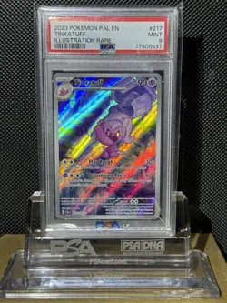 2023 POKEMON PAL EN-PALDEA EVOLVED ILLUSTRATION RARE #217 TINKATUFF PSA 9 - Image 3