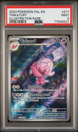 2023 POKEMON PAL EN-PALDEA EVOLVED ILLUSTRATION RARE #217 TINKATUFF PSA 9 - Image 4