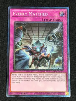 YUGIOH EVENLY MATCHED RA01-EN074 1ST PRISMATIC COLLECTORS NM - Image 1