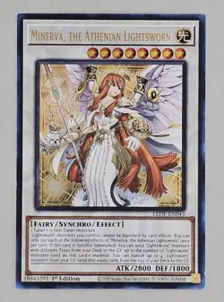 Yugioh Minerva, the Athenian Lightsworn LEDE-EN043 Ultra Rare 1st Ed NM Holo - Image 1