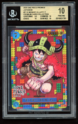 BGS 10 - Monkey D. Luffy P-110 Promo One Piece Day '25 Japanese 2025 Pristine B - Image 1