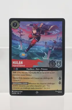 Disney Lorcana Mulan - Imperial General 141/204 Cold Foil Archazia's Island Supe - Image 1