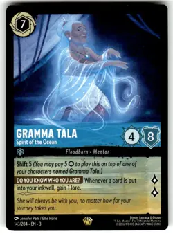 Gramma Tala 143/204 Legendary NON-FOIL Disney Lorcana - Into the Inklands NM - Image 1
