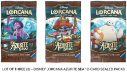 LOT OF THREE (3) - Disney Lorcana Azurite Sea 12-Ct Booster Packs | Sealed - Image 1