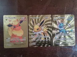 3 eevee gold 018 177 182 promo Holo Full Art Pokemon Card ex gx vmax v Chinese - Image 1