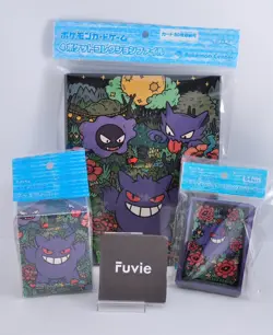 [3 set] 4 pocket binder Sleeves Deck Box Gengar Pokemon Trading Card Game - Image 1