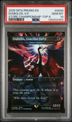 PSA 10 MTG Final Fantasy DIABOLOS GUARDIAN FORCE (Death's Shadow) FOIL PROMO - Image 3