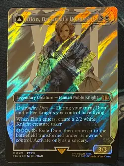MTG Final Fantasy Dion Bahamut's Dominant Borderless SURGE FOIL #521 NM FFXVI - Image 3