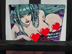 MTG Sol Ring Morrigan Aensland Waifu Hand-Painted Alter Signed BAZAYO 18+ - Image 1