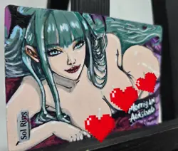 MTG Sol Ring Morrigan Aensland Waifu Hand-Painted Alter Signed BAZAYO 18+ - Image 5