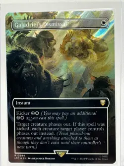 Near Mint Galadriel's Dismissal (Borderless) (Surge Foil) LTC 544 MTG Lord of th - Image 1
