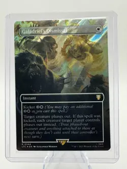 Near Mint Galadriel's Dismissal (Borderless) (Surge Foil) LTC 544 MTG Lord of th - Image 2