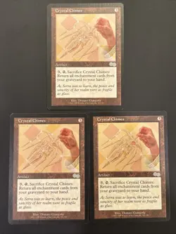 3x Crystal Chimes Urza's Saga MTG Magic NM UP - Image 1