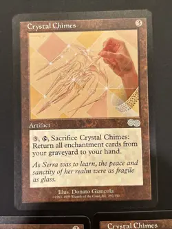 3x Crystal Chimes Urza's Saga MTG Magic NM UP - Image 2