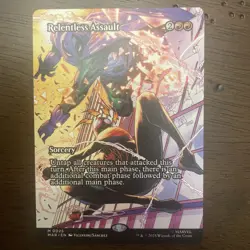 Relentless Assault (Borderless) M Marvel Universe Eternal-Legal 25 NM Free Ship - Image 1