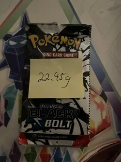 Heavy! 22.45g Pokemon TCG SV 10.5 Black Bolt Booster Pack Sealed! - Image 2