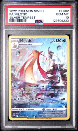 PSA 10 Milotic #TG02 Pokemon SWSH Silver Tempest English 2022 - Image 1