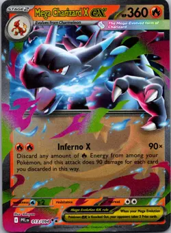 Mega Charizard X ex 013/094 Phantasmal Flames Double Rare Holo NM Pokemon TCG - Image 1