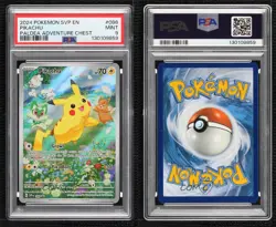 Pikachu (Paldea Adventure Chest) Holo Pokemon Scarlet & Violet Black Star PSA 9 - Image 3