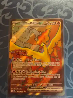 Team Rocket's Moltres ex Destined Rivals Stamp 208/182 (NM) - Pokemon TCG - Image 1