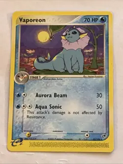 Vaporeon 25/100 Sandstorm Regular Pokemon TCG NM Awesome Card! - Image 1
