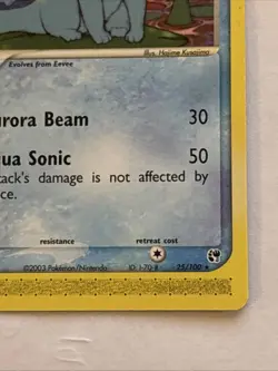 Vaporeon 25/100 Sandstorm Regular Pokemon TCG NM Awesome Card! - Image 4