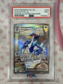 2023 POKEMON PAL EN-PALDEA EVOLVED SPECIAL ILLUSTRATION RARE QUAQUAVAL EX PSA 9 - Image 3