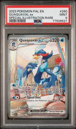 2023 POKEMON PAL EN-PALDEA EVOLVED SPECIAL ILLUSTRATION RARE QUAQUAVAL EX PSA 9 - Image 4
