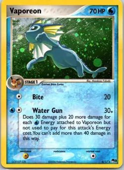 VAPOREON ~ Pop Series 3 HOLO RARE (#6/17) Pokemon TCG ~LOOK! - Image 1