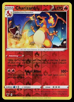 Pokemon Card - Charizard Vivid Voltage 025/185 Rare Reverse Holo - Image 1