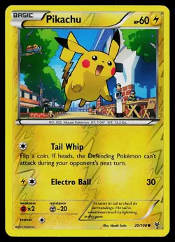 Pokemon Card - Pikachu XY Roaring Skies 20/108 Common Reverse Holo - Image 1