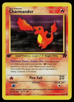 Pokemon Card - Charmander Team Rocket 50/82 Common 1st Edition - Image 1