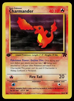 Pokemon Card - Charmander Team Rocket 50/82 Common 1st Edition - Image 1