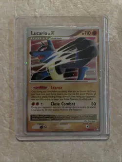 Pokemon TCG Lucario LV.X Holofoil Card Mysterious Treasures 122/123 - Image 1