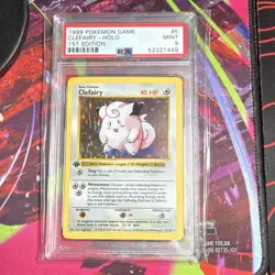 Pokemon TCG Clefairy Base Set Shadowless 1st Edition Holo PSA 9 #5/102 - Image 1